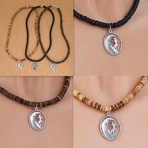 Surfer Girl Necklace 4-5mm Coconut Beads Choice of Color Beach Surfer OBX SUP